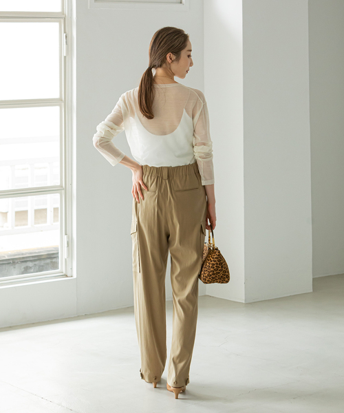 「NOBLE」 パンツ 36 ベージュ レディース_画像4