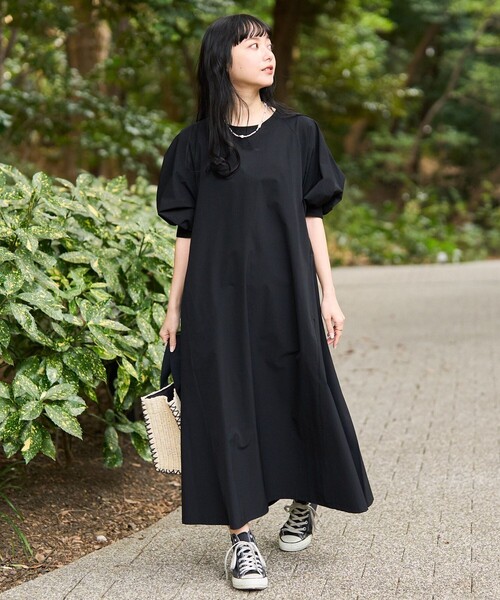THOUSAND MILE パフスリーブワンピース　【ブラック】【未使用】 FREAK'S STORE（フリークスストア） 「THOUSAND MILE」半袖ワンピース