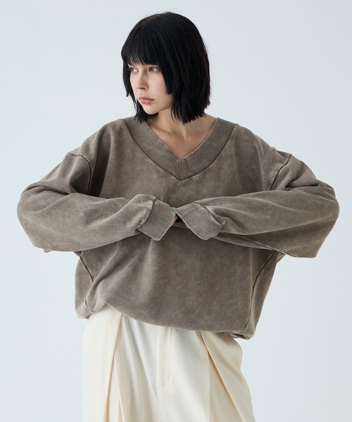 「VELNUS」 スウェットカットソー L チャコールグレー メンズ_画像3