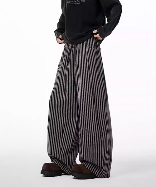 SBG by 7JEWELRY パンツ SBG ストライプバギーパンツ メンズ