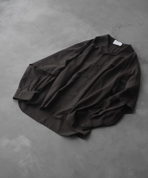 「remer」 長袖シャツ MEDIUM ブラック メンズ_画像4