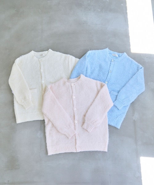 ロゼミューズ カーディガン サックス Rose Muse（ロゼミューズ） カーディガン Shaggy knit cardie