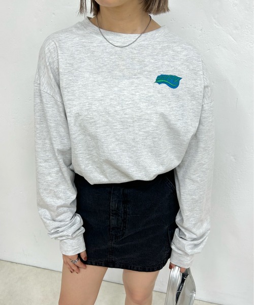 「WHO'S WHO gallery」 「slopoy」長袖カットソー FREE ブラック レディース_画像7