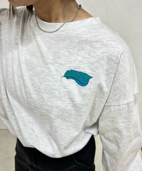 「WHO'S WHO gallery」 「slopoy」長袖カットソー FREE ブラック レディース_画像8