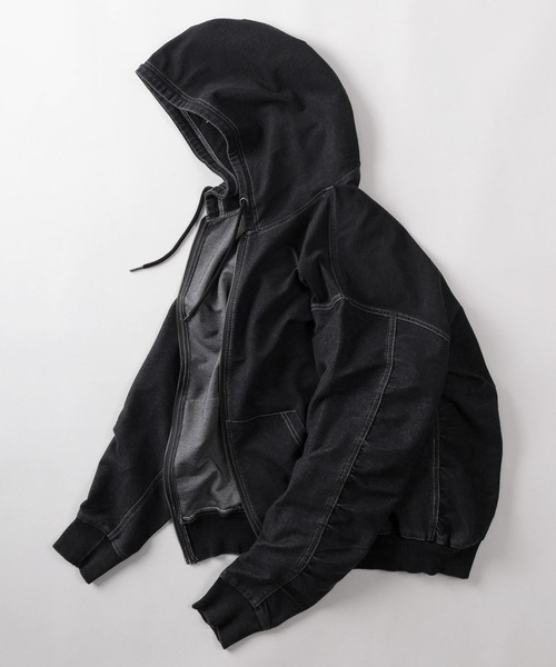 デニム　パーカー デニムジャケット gジャン 「セットアップ可能」12oz デニム ジップ 犬服・アクセサリー