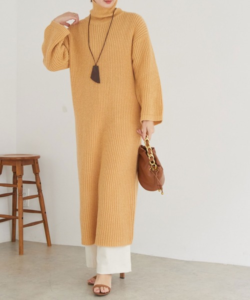 「DOUX ARCHIVES」 ニットワンピース FREE イエロー レディース_画像7