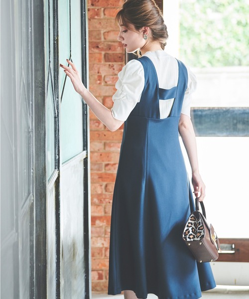 「LAISSE PASSE」 半袖ニット MEDIUM ブルー レディース_画像2