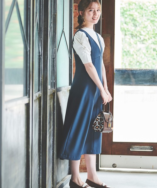「LAISSE PASSE」 半袖ニット MEDIUM ブルー レディース_画像3