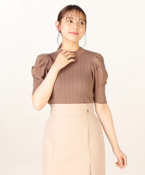 「LAISSE PASSE」 半袖ニット MEDIUM ブルー レディース_画像7