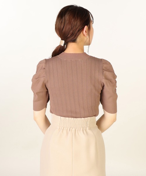 「LAISSE PASSE」 半袖ニット MEDIUM ブルー レディース_画像8