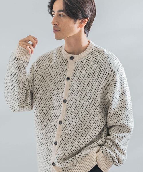 「URBAN RESEARCH ROSSO MEN」 ニットカーディガン LARGE ネイビー メンズ_画像2