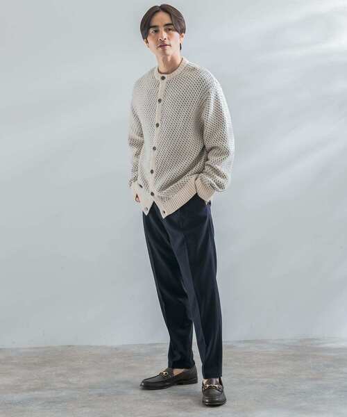 「URBAN RESEARCH ROSSO MEN」 ニットカーディガン LARGE ネイビー メンズ_画像6