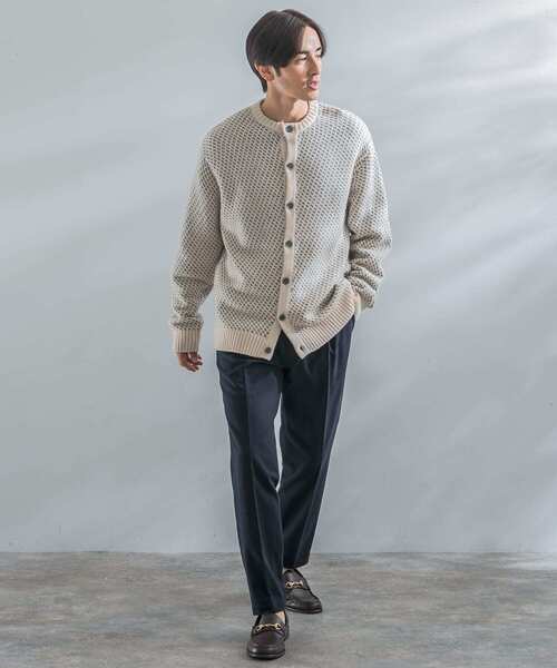 「URBAN RESEARCH ROSSO MEN」 ニットカーディガン LARGE ネイビー メンズ_画像7