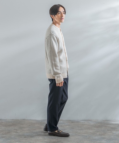 「URBAN RESEARCH ROSSO MEN」 ニットカーディガン LARGE ネイビー メンズ_画像8