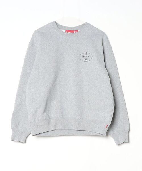 「Supreme」 ワンポイントスウェットカットソー S グレー メンズ