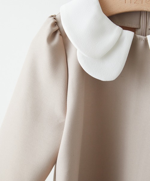 「riziere」 「KIDS」長袖ワンピース 140 ネイビー キッズ_画像3