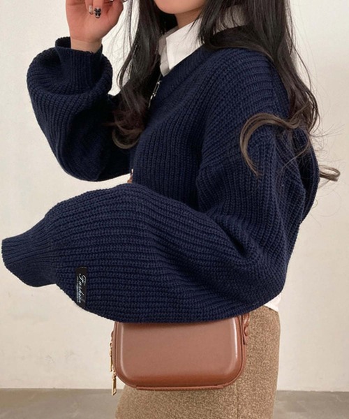 「Girly Doll」 「Doula Doula」長袖ニット FREE レッド レディース_画像5