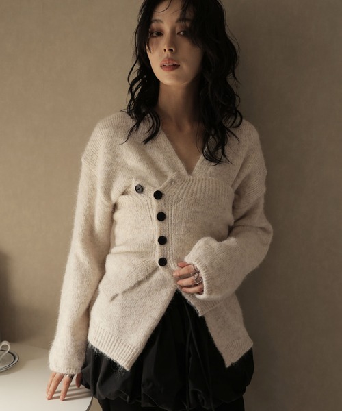 「Ulysses」 「Doula Doula」ニットカーディガン F ベージュ レディース_画像7