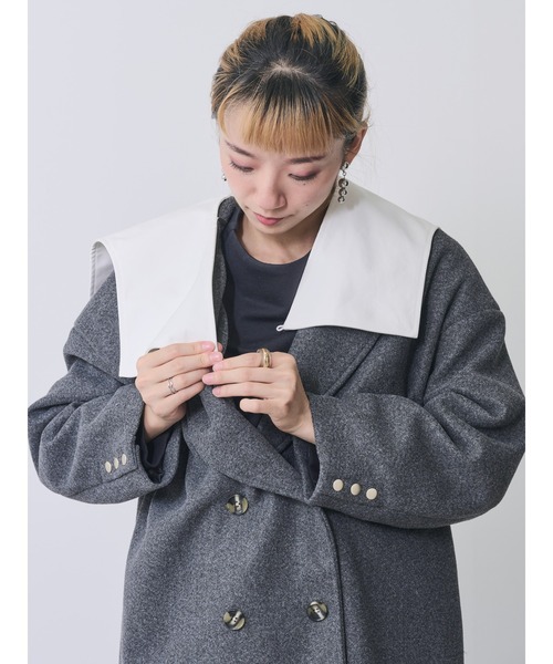 「TEVALT」 テーラードジャケット 38 チャコール レディース_画像6