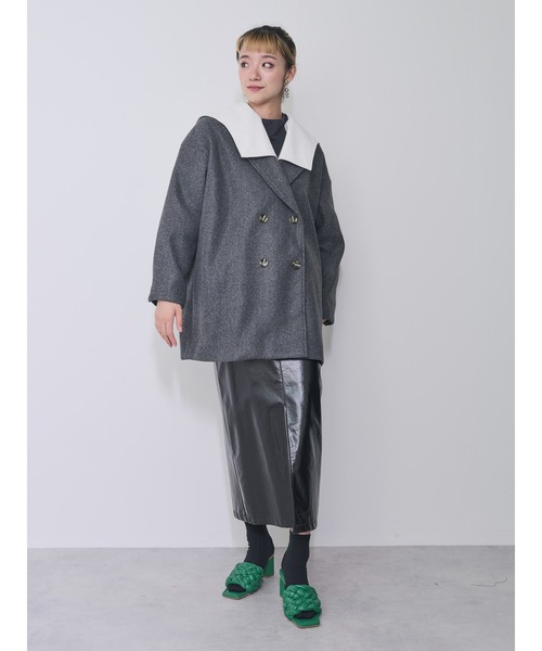 「TEVALT」 テーラードジャケット 38 チャコール レディース_画像7