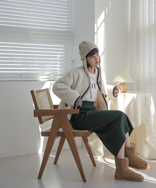「UNE MANSION」 ニットキャップ ONE SIZE ベージュ レディース_画像3