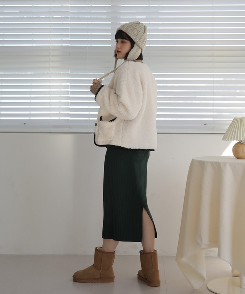 「UNE MANSION」 ニットキャップ ONE SIZE ベージュ レディース_画像4