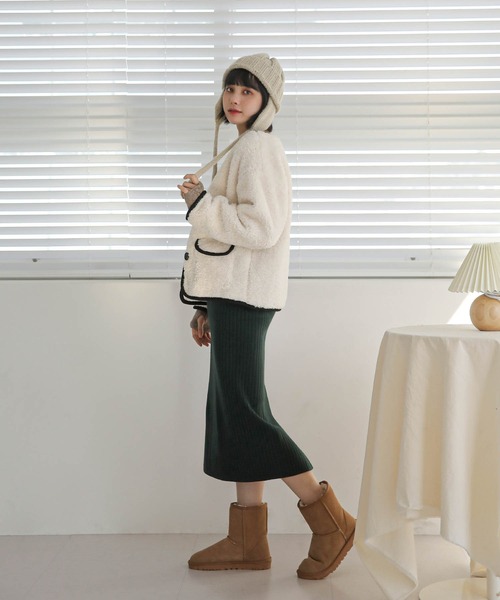 「UNE MANSION」 ニットキャップ ONE SIZE ベージュ レディース_画像5