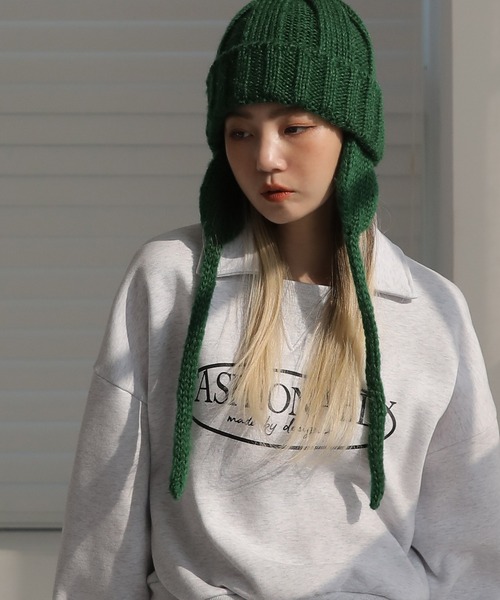 「UNE MANSION」 ニットキャップ ONE SIZE ベージュ レディース_画像8