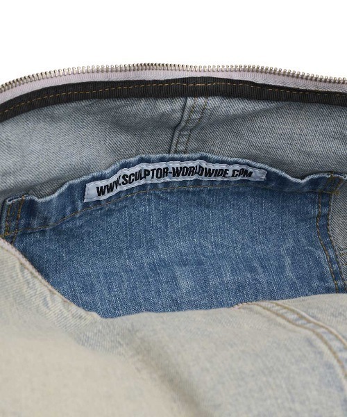 「SCULPTOR」 「Washed Denim Duffle Bag」トートバッグ FREE ライトブルー レディース_画像3