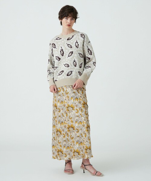 「SOULEIADO」 ロングスカート 36 レッド系その他 レディース_画像4