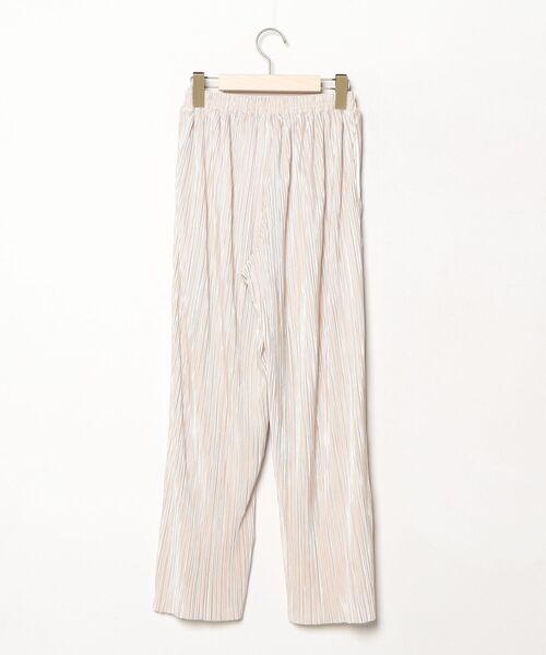 「Re:EDIT」 イージーパンツ - ベージュ レディース_画像2