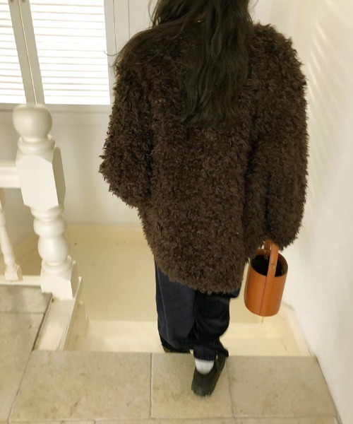 「FAVORITO」 ノーカラージャケット F ベージュ レディース_画像3