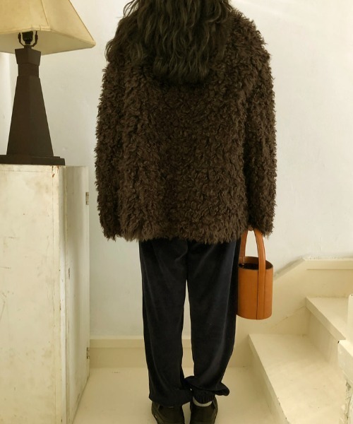 「FAVORITO」 ノーカラージャケット F ベージュ レディース_画像9