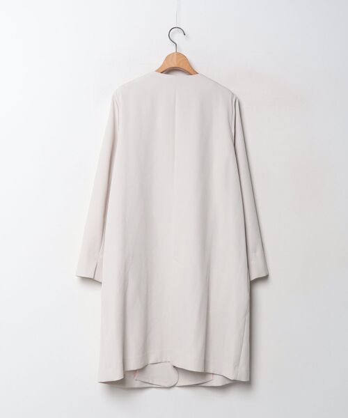 「Rose Tiara」 ノーカラーコート 46 ベージュ レディース_画像2