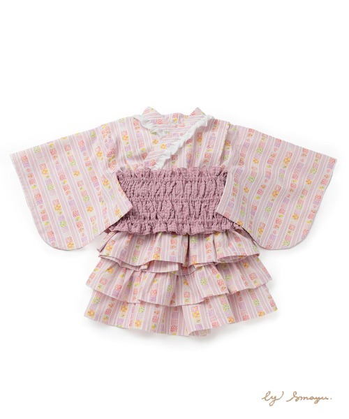 浴衣 「想馬まゆ×coeur a coeur」浴衣ドレス キッズ 子供 女の子の画像