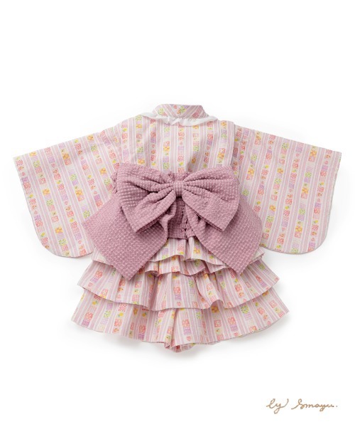 浴衣 「想馬まゆ×coeur a coeur」浴衣ドレス キッズ 子供 女の子の画像