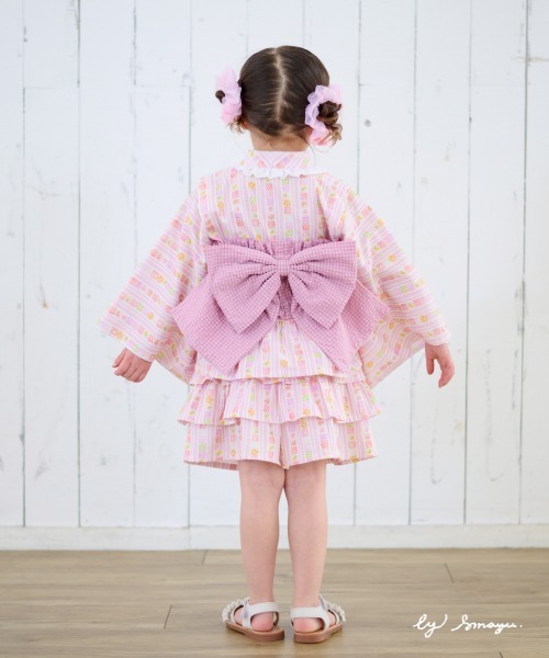 浴衣 「想馬まゆ×coeur a coeur」浴衣ドレス キッズ 子供 女の子の画像