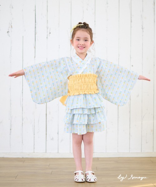 浴衣 「想馬まゆ×coeur a coeur」浴衣ドレス キッズ 子供 女の子の画像
