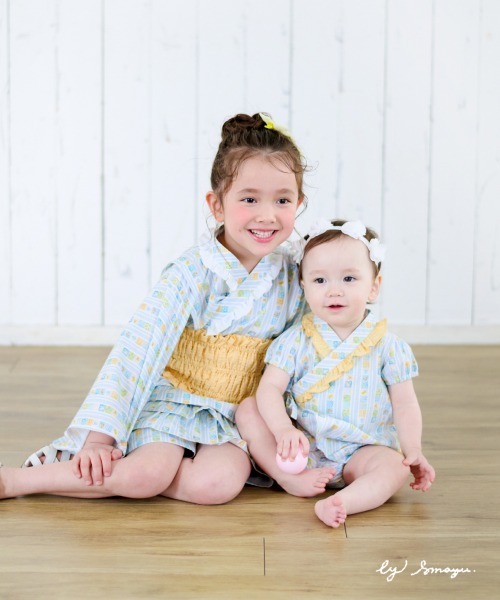 浴衣 「想馬まゆ×coeur a coeur」浴衣ドレス キッズ 子供 女の子の画像