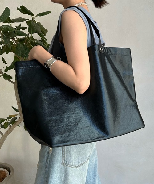 「DouDou」 トートバッグ FREE シルバー レディース_画像9