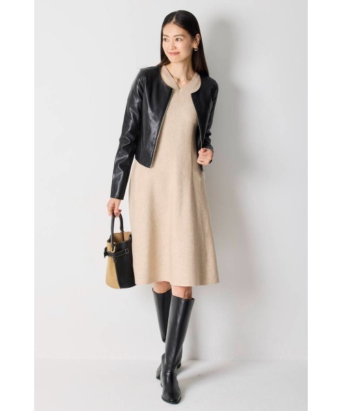 「M.deux」 ニットワンピース MEDIUM グレー レディース_画像2