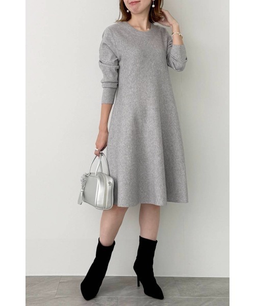 「M.deux」 ニットワンピース MEDIUM グレー レディース_画像5