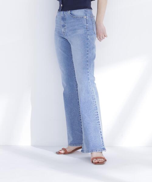 ジーンズ デニム デニムパンツ フレアデニムパンツ レディースの画像