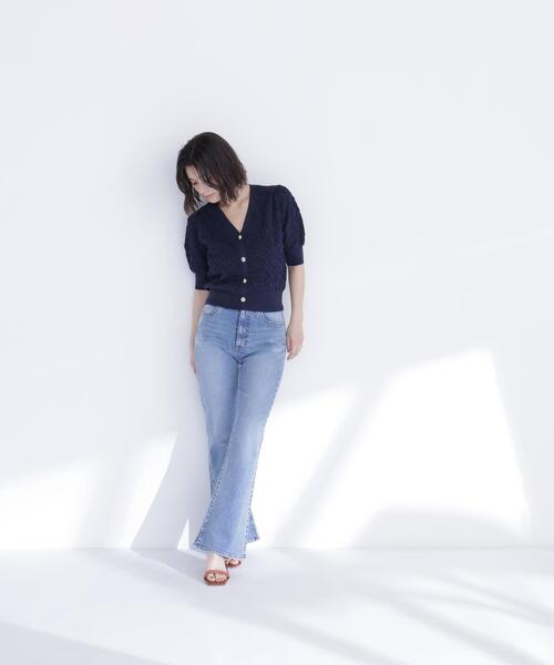 ジーンズ デニム デニムパンツ フレアデニムパンツ レディースの画像
