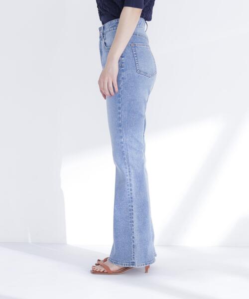 ジーンズ デニム デニムパンツ フレアデニムパンツ レディースの画像