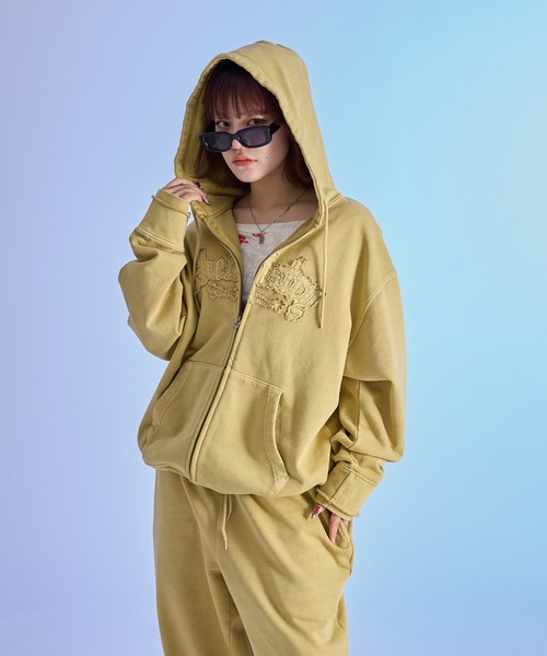sedacle」 ジップアップパーカー MEDIUM イエロー メンズ : ZOZOTOWN