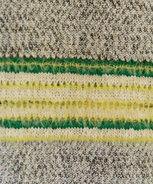 「PAMM」 ニットカーディガン フリ- グリーン系その他 レディース_画像5
