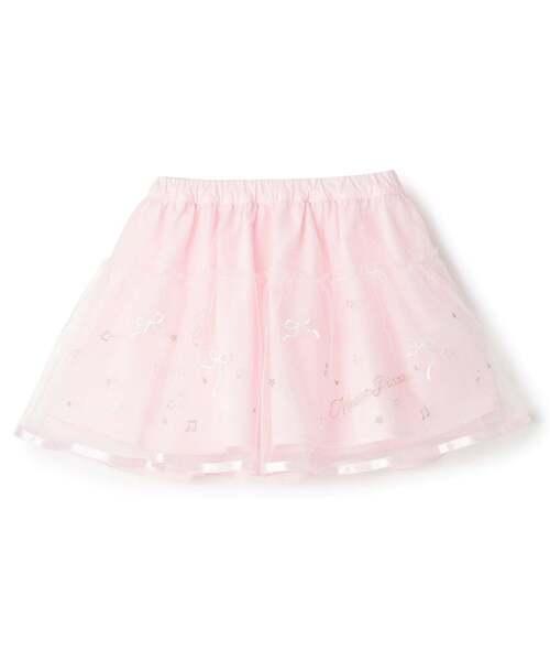 mezzo piano スカート 音符刺しゅう チュールスカート キッズ 子供服