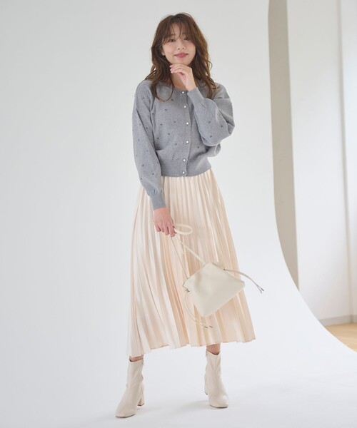 「Feroux」 ニットカーディガン F グレー レディース_画像4