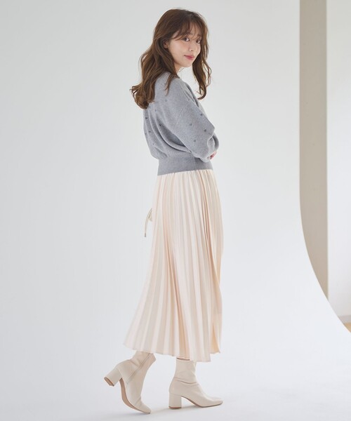 「Feroux」 ニットカーディガン F グレー レディース_画像5